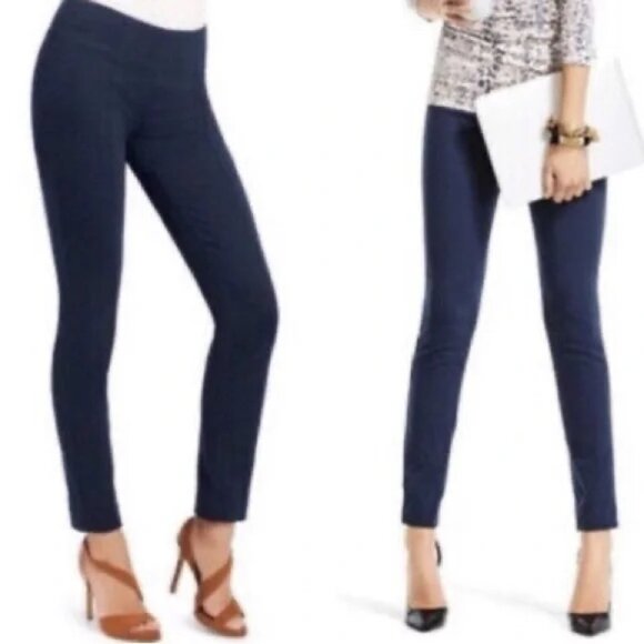 CAbi Navy Newport Stretch Skinny Pants Style 814 Size 10 - Picture 1 of 7